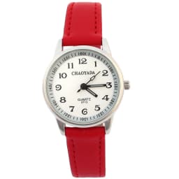 Chaoyada Child Watches Girl Leather Strap Learn Time Kids Watch Students Quartz Wristwatch Casual Fashion Children's Gifts