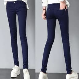JLZXSY NEW Popular Basic Cotton Slim Pants Colorful Denim Jeans Skinny Pencil Pants