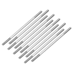 Uxcell 10pcs M2 Pushrod Connector Two Side Thread Stainless Steel Rod Linkage 25mm 30mm 35mm 45mm 55mm 65mm for RC Boat Car