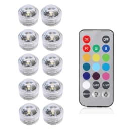 Led Submersible Night Light Lamp RGB Underwater Light Wedding Tea Light Vase Fish Tank Pool Party Christmas Decorative Lights