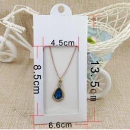 50PCS Multi Color Paper Jewelry Package & Display Box Window Hanger Packing Box with Clear PVC Window for Necklace/Earring