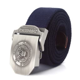 SupSindy Men Canvas Belt US Army Eagle Metal Buckle Military Tactical Belts for Men Jeans Waistband Soldier Male Strap Black