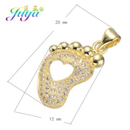 Juya DIY Jewelry Components Cz Paved Glitters Locket Heart Key Charm Pendant Accessories For Women Fashion Jewelry Making