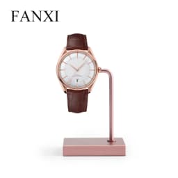 Oirlv Black/Pink Metal Watch Display Stand with Acylic Watch Storage Rack Jewelry Organizer Holder for Shop Cabinet