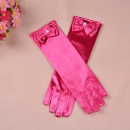 Thin Elastic Children's Day Professional Dance Gloves Long Lace Bow Tie Accessories Gloves Girls Princess Gloves Kids Gift G195