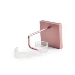 Oirlv Black/Pink Metal Watch Display Stand with Acylic Watch Storage Rack Jewelry Organizer Holder for Shop Cabinet