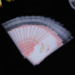 100pcs/lot Size 5*10+3cm Plastic Cookie Packaging Cupcake Wrapper Bags opp Self Adhesive gift bag For DIY candy Lipstick packag