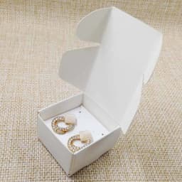 DIy paper jewelry box with earring card inserts 100box +100 ring /earring cards white/brown/black gift box earring ring box