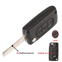jingyuqin 2/3 Button Flip Fob Car key Case Shell for Peugeot 207 307 308 407 607 807 Partner Citroen C2 C3 C4 C5 C6 Xsara