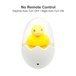 Yellow Egg Duck LED Night Light AC 220V with Remote Control Light Sensor Cartoon Lamp Children's Bedroom Toilet Home Lighting