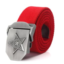 SupSindy Men&Women Canvas Belts 3D Five Rays Star Army Military Tactical Belt CCCP Patriotic Soldiers Male Strap Jeans Waistband