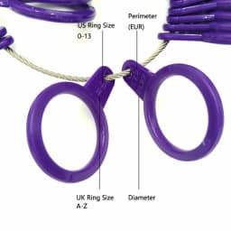 PHYHOO US/UK/EU Ring Sizer Set Finger Gauge Measure Tool Jewelry Sizing Tools Rings Size 1-13 with Half Size 27 Pieces