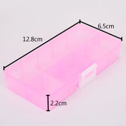 10 Slots Adjustable Transparent Jewelry Storage Box Ring Earring Drug Pill Beads Portable Plastic Organizer Case Travel Bins