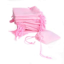 De Bijoux 100Pcs 7x9cm Pink Drawstring Velvet Pouch Bag Jewelry Bag,Annual Christmas Wedding Party Promo Gift Bags sachet bonbon