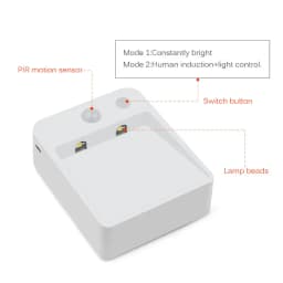 LED Sensor Night light Dual Induction PIR Infrared Motion Sensor lamp Magnetic Wireless Wall lamp Cabinet Stairs Step light