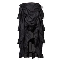 Women's Plus Size Victorian Gothic Steampunk Midi Skirt Sexy High-Low Ruffles Vintage Elasticity Pleated Corset Party Skirts