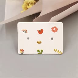 50pcs/lot 3.5x2.5cm Multi color Paper Cute Stud Earring Hang Tag Card Jewelry Display Packing Card Custom Logo Cost Extra