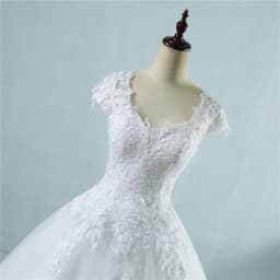 Customized ZJ9085 Lace White Short Cap Sleeve Wedding Dresses 2025 For Bride Bridal Gown Vintage Plus Size Maxi Customer Made