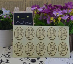 100pcs/lot Kawaii Leaf Hand Made Seal Sticker High Quality Handmade Gift Label Sticker