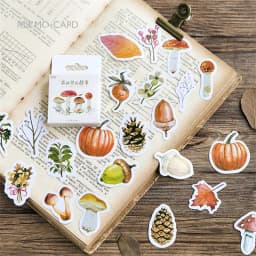 45 Pcs Forest Plant Label Stickers Pack Decorative Stationery for Scrapbooking DIY Journal & Album Stick Labels