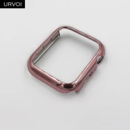 URVOI case for Apple Watch series 4 5 6 7 8 9 electroplating shiny Plastic bumper hard frame cover for iWatch Ultra-thin case