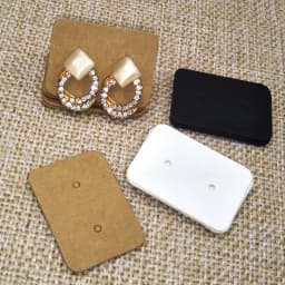 100PCS 3.5*2.5cm Multi Color Paper Cute Stud Earring HangTag Card Jewelry Display Packing Card