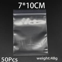 30-100pcs/pack 4*6/5*7/6*8/7*10 Bulk Thick Jewelry Packaging Pack Zipped Lock Reclosable Plastic Clear Poly Bag Gift