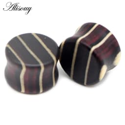 8-50mm Plugs and Tunnels Big Size Ear Tunnel Earrings Ear Stretcher Wood Expander Men Ear Piercing Body Piercing Tunnels Gauge