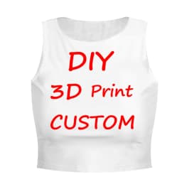 VIP Link Custom 3D Print DIY Custom Design women's tank top DIY Your as Photo or Logo White Top Tees Women's Leggings Modal