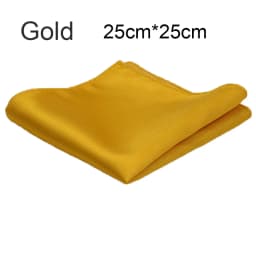 Ricnais Classic Silk Handkerchiefs Solid 25cm*25cm Hanky Red Gold Champagne Pocket Square For Man Wedding Business Party
