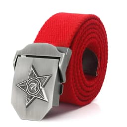 SupSindy Men&Women Canvas Belts 3D Five Rays Star Army Military Tactical Belt CCCP Patriotic Soldiers Male Strap Jeans Waistband