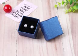 24Pcs Square Jewelry Box with Black Sponge Eco Friendly Jewelry Organizer Small Gift Storage Box For Ring Earrings Pendant 5x5cm