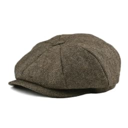 BOTVELA Tweed Wool 8 Panel Black Herringbone Newsboy Cap Men Classic 8-Quarter Panel Style Flat Caps Women Beret Hat