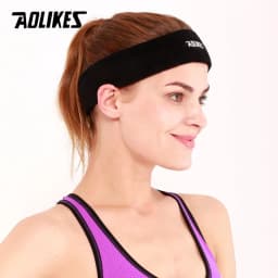 AOLIKES 1PCS High Quality Cotton Sweat Headband For Men Sweatband women Yoga Hair Bands Head Sweat Bands Sports Safety