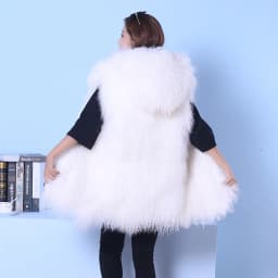 Sleeveless Genuine Mongolia Sheep Fur Vest Thick Warm Curl Tan Sheep Fur Gilet Fashion Waistcoat WSR189