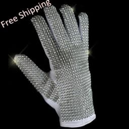 Impersonator Michael Jackson Costumes Stuff Silver Handmade Shining Glove