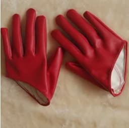Men Women's Short Design PU Leather Half Palm Motorcycle Gloves Male Female Performance Dancing Gloves R982