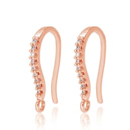 Earrings Clasp Hooks Findings Zirconia Handmade DIY Women Tassle Dangle Earrings Accessories