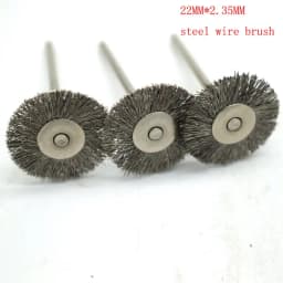 10pcs Jewelry Cleaning Tool Kit 2.35MM Shank Soft Bristle Wheel Brass Cup Brush For Grinder Rotary Tool