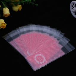 100pcs/lot Size 5*10+3cm Plastic Cookie Packaging Cupcake Wrapper Bags opp Self Adhesive gift bag For DIY candy Lipstick packag