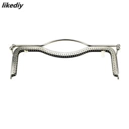 4 Pcs/Lot 27 CM Bronze Silver Gold Black Lips Metal Purse Frame Kiss Clasp Embossing Handle Sewing Bag Part