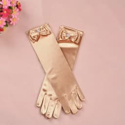 Thin Elastic Children's Day Professional Dance Gloves Long Lace Bow Tie Accessories Gloves Girls Princess Gloves Kids Gift G195