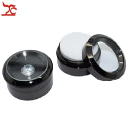 60Pcs/Lot Metal Jewelry Display Stone Box Visible Round Stainless Steel Gem Diamond Storage Box With Black and White Insert