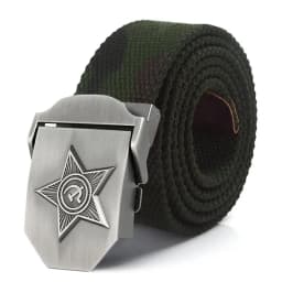 SupSindy Men&Women Canvas Belts 3D Five Rays Star Army Military Tactical Belt CCCP Patriotic Soldiers Male Strap Jeans Waistband