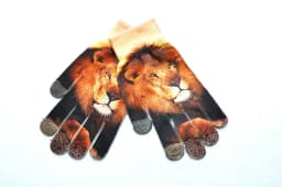 Lovely Unisex Animals Digital Pattern Cat Winter Elastic Knit Touch Screen Gloves Men Women Warm Full Finger Dancing Gloves B48