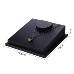 Superior Black PU Leather Ring Jewelry Display Tray Insert Charm Pendant Earring Accessories Bracelet Storage Stand Holder Shelf