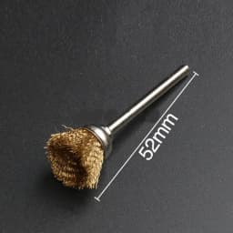 10pcs Jewelry Cleaning Tool Kit 2.35MM Shank Soft Bristle Wheel Brass Cup Brush For Grinder Rotary Tool