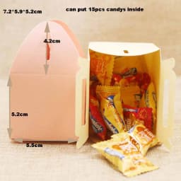 DIY Blank Paper Gift Box. Multi Color Candies/Wedding Favor Display Package Box. Kraft/Pink/Purple Gift Package Box 10 Pcs Per L