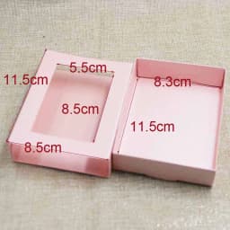 10pcs Kraft/Beige/Pink Gift Jewelry Package & Display Window Box DIY Slide Box for Wedding Favors/Products Display Show