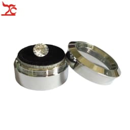 60Pcs/Lot Metal Jewelry Display Stone Box Visible Round Stainless Steel Gem Diamond Storage Box With Black and White Insert